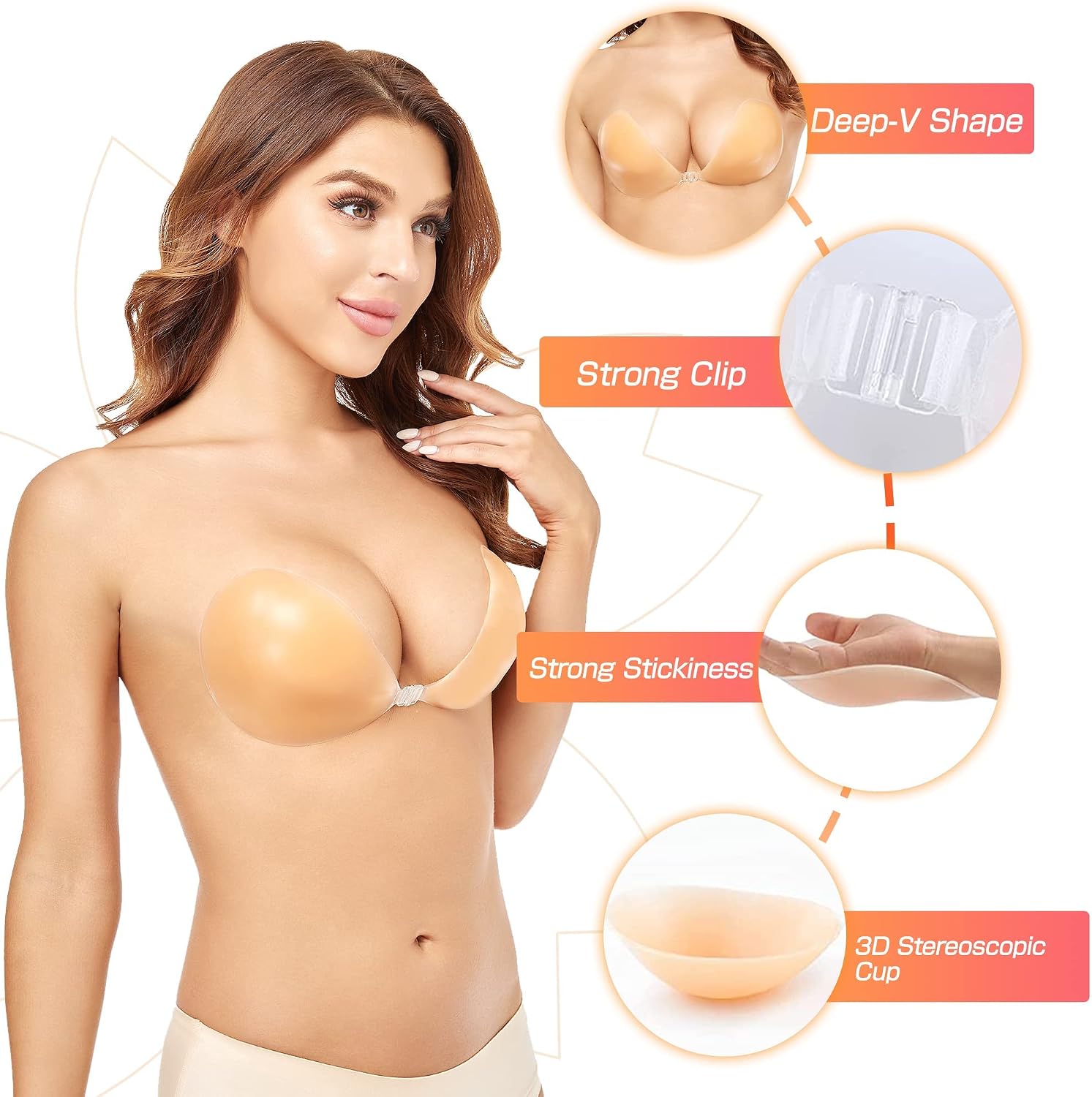 Sujetador de silicona sólida s - Silicone Bra Adhesive reseña y precio