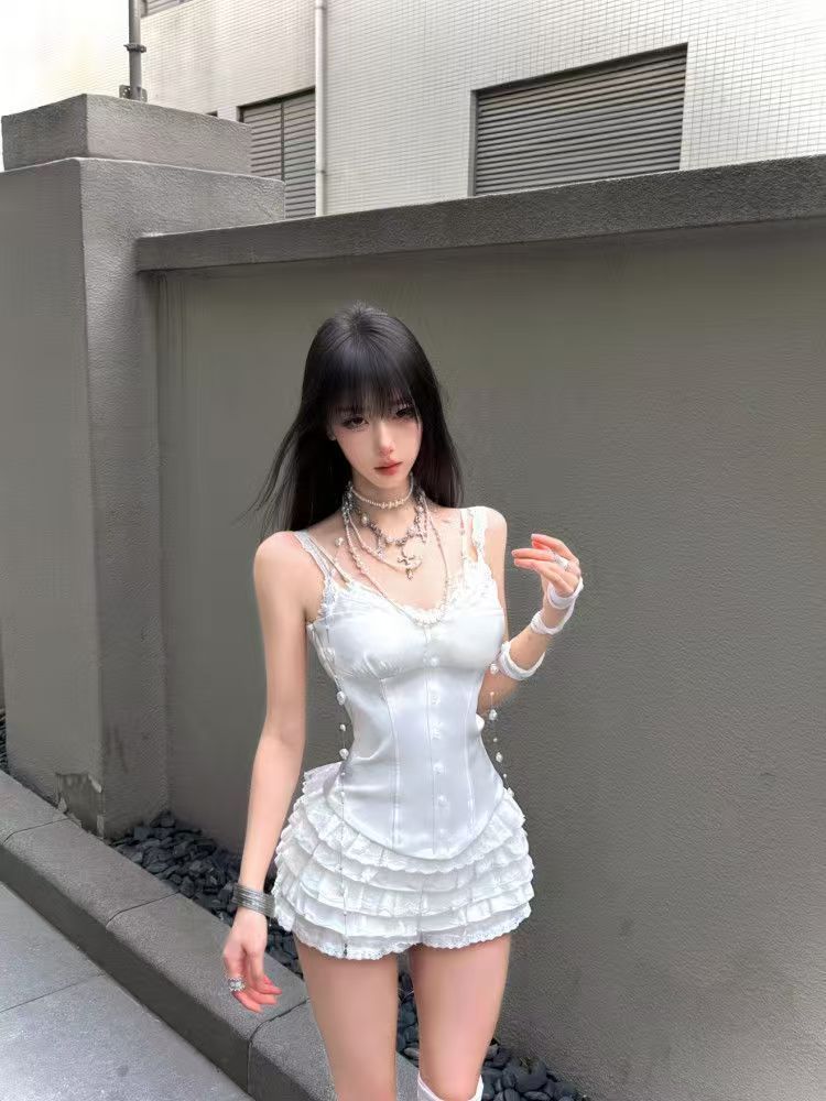 Conjunto de 2 Piezas de Corsé  - Cami Top Lace reseña y precio